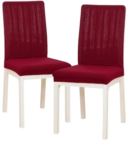 4Home Napínací poťah na stoličku Magic clean vínová, 45 - 50 cm, sada 2 ks
