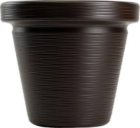 PLASTOVÝ KVETINÁČ SRTIA RIFLO 46X40 CM TMAVOHNEDÁ