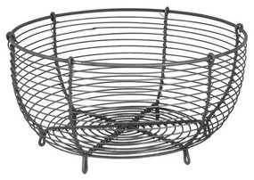 Strömshaga Drôtený košík Round Zink Small