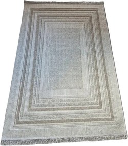 HU Béžový moderný koberec Boho 872-B so vzorom obdĺžnikov Rozmer: 60x100 cm