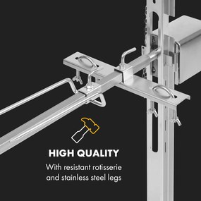 Klarstein Sauenland Survivor, gril na prasiatko, otočný špíz, 12 W, max. 70 kg, ušľachtilá oceľ