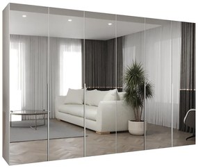 Skriňa Alicante III 300 biela/strieborný