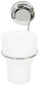 Samodržiaci kovový téglik na zubné kefky v striebornej farbe Bestlock Bath – Compactor