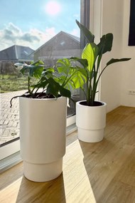 Kvetináč ESCADA, sklolaminát, výška 60 cm, biely