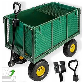 Praktický sklápací záhradný vozík 3v1 na nafukovacích kolesách