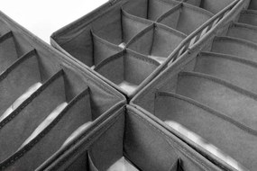 Sada štyroch organizérov SKUFF sivá / biela (4 ks)