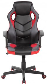 Otočná herná stolička FERO červeno-čierna
