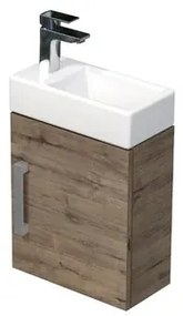 Kúpeľňová skrinka s umývadlom SAT Cube Way 40x47,5x20 cm dub Wellington mat CUBE320401DDW, 1 ks