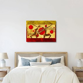 Abstraktný obraz s dvoma ženami (70x50 cm)