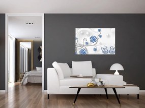 Obraz - Modré labute (90x60 cm)
