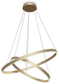 Maytoni MOD058PL-L74BS3K - LED Luster na lanku RIM LED/88W/230V pr. 80 cm zlatá