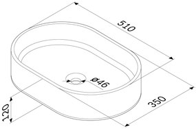 Pultové umývadlo AM.PM Func MFAWCC20500WG biele lesklé