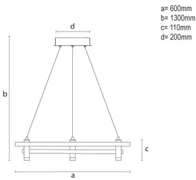 Stlmiteľný luster na lanku LED/100W/230V 3000-6500K pr. 60 cm + diaľkové ovládanie