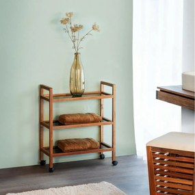 Wenko Široká mobilná polica FONDI – 3 police