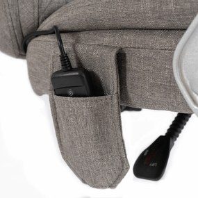 Masážne kancelárske kreslo s funkciou vyhrievania ORACLE, otočné sivé,