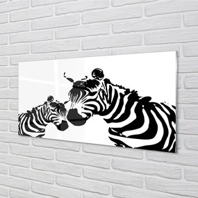 Obraz na akrylátovom skle Maľované zebra 100x50 cm