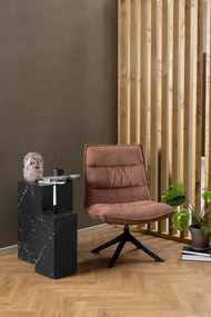 Otočné lounge křeslo Blizzard rosewood červeno-hnědé