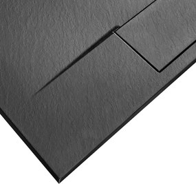 Rea Bazalt, SMC obdĺžniková sprchová vanička 120x80 cm, čierna, REA-K3305