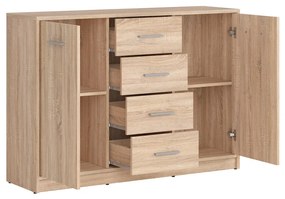 BRW Príborník NEPO PLUS KOM2D4S dub sonoma