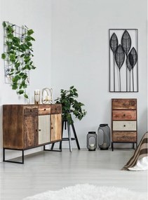 Kovová nástenná dekorácia 61x135 cm Adhira – Bizzotto