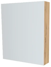 Mereo, Mereo Kúpeľňová zrkadlová skrinka 60 cm, galerka, 1x dvierka ľavá, Multidecor, Orech Pacifik prírodný, MER-CN798G61OPP2