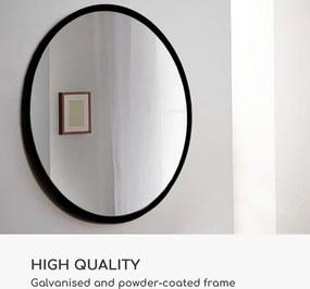Casa Chic Fournier Nástenné zrkadlo s kovovým rámom okrúhle Ø 80 cm