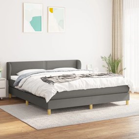 Boxspring posteľ s matracom tmavosivá 180x200 cm látka 3126742