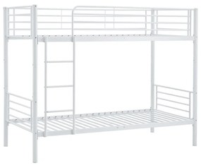 Poschodová posteľ BUNKY 90x200 cm - biela