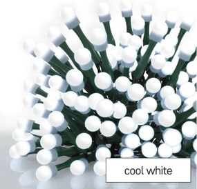LED Vianočná vonkajšia reťaz 80xLED/13m IP44 studená biela