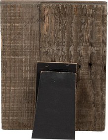 Hnedý antik drevený fotorámik s klipom Clipp - 21*3*16 cm / 9*13 cm
