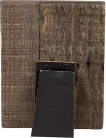 Hnedý antik drevený fotorámik s klipom Clipp - 21*3*16 cm / 9*13 cm