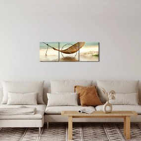 Obraz - Relax na pláži (s hodinami) (90x30 cm)