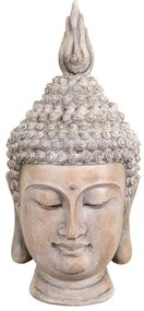 Béžová antik dekorácia hlava Budha - 11*15*28 cm
