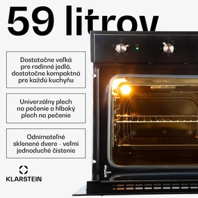 Klarstein Vilhelmine, vstavaná rúra, 55 l, energet. trieda A, čierna