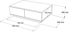 Konferenčný stolík Frem Anthracite a Atlantic Pine