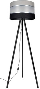 Stojacia lampa CORAL 1xE27/60W/230V wenge/čierna/šedá/chróm