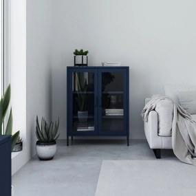 Vitrína GINA, 800 x 1015 x 400 mm, Modern: tmavomodrá farba