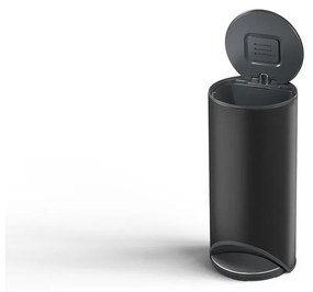 Matne čierny nášľapný kovový odpadkový kôš 30 l Arc – Joseph Joseph