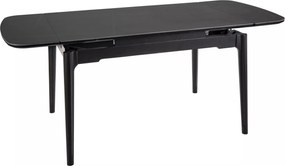Jedálenský rozkladací stôl Sento 120/180 cm keramika čierny mramor/čierny