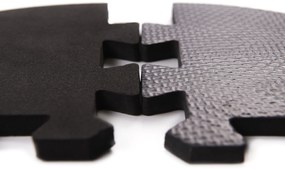 KIK Penová podložka na puzzle / ohrádka pre deti 36el. black-grey-ecru