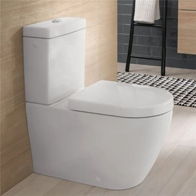 VILLEROY &amp; BOCH Subway 2.0 WC misa kombi s hlbokým splachovaním bez vnútorného okraja, zadný odpad, 370 x 700 mm, biela alpská, 5617R001