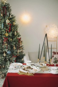 Ib Laursen Bavlnený obrus Dagmar White Border 150 × 250 cm