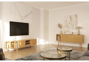 Komoda v dekore duba v prírodnej farbe 189x65x44 cm Shift – Woodman