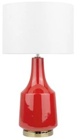 Červená stolná lampa TRIVERSA Beliani