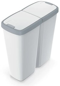 Odpadkový kôš DUO sivý, 50 l, sivá
