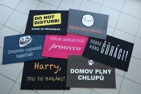 Mercury Flooring, Rohožka Vstup pokiaľ máš Prosecco 40x60 cm, 40x60, ružová