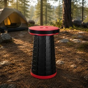 Zaparkorun Prenosný outdoorový taburet - červený