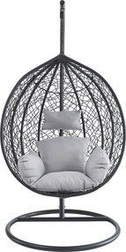 Závěsné houpací křeslo Houseland Mira L černé