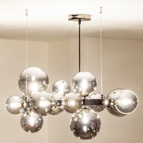 Brilagi - LED Luster na lanku MILLA 15xG9/3W/230V lesklý chróm/dymová