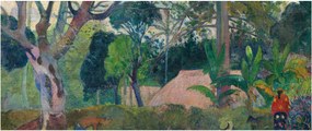 Obraz - Paul Gauguin, Te raau rahi (The Big Tree), reprodukcia (120x50 cm)